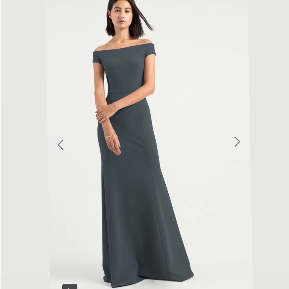 Jenny Yoo Larsen Bridesmaid Dress Storm Size 2